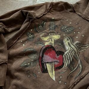 Sinful zip up sweater super cute